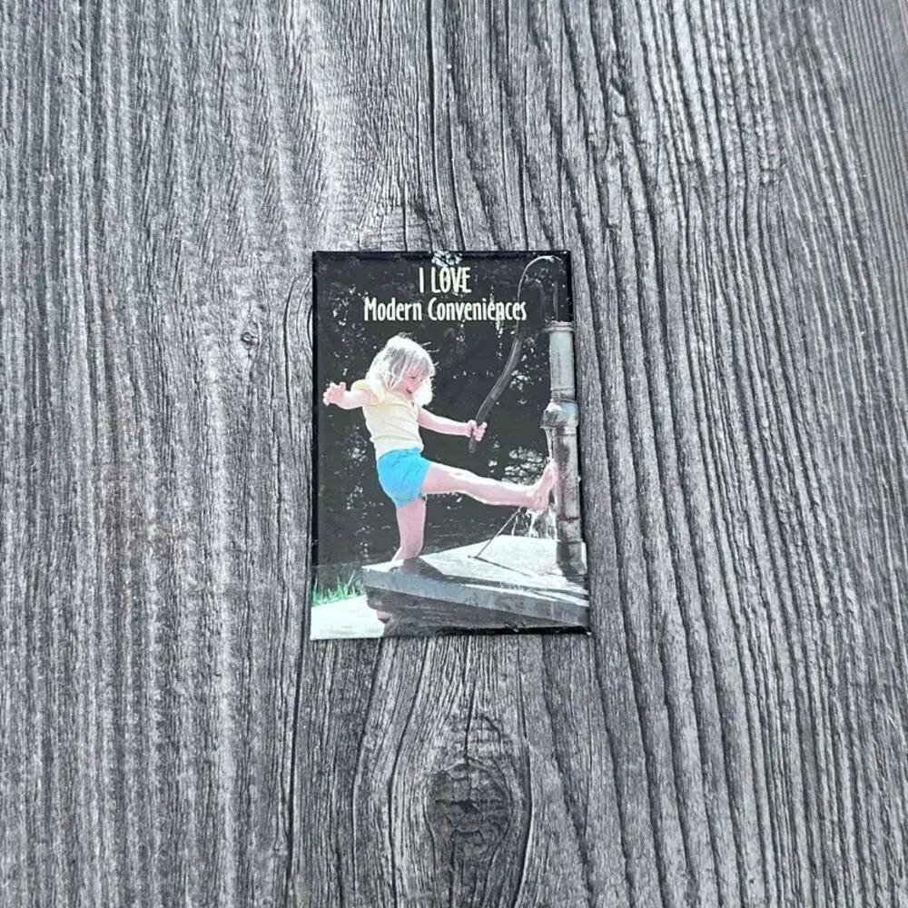 vintage funny y2k i love modern conveniences magnet